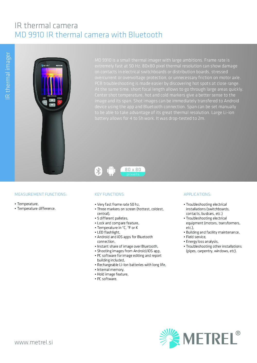 METREL MD 9910 TERMAL KAMERA - Görsel 2